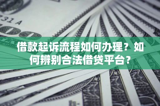 武汉借款起诉流程如何办理？如何辨别合法借贷平台？