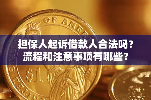 武汉担保人起诉借款人合法吗？流程和注意事项有哪些？