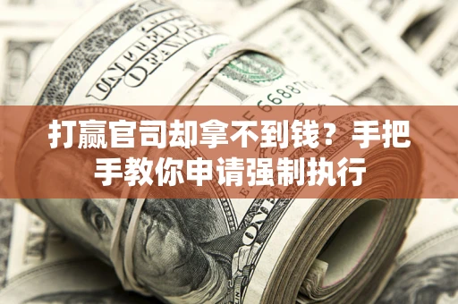 武汉打赢官司却拿不到钱？手把手教你申请强制执行