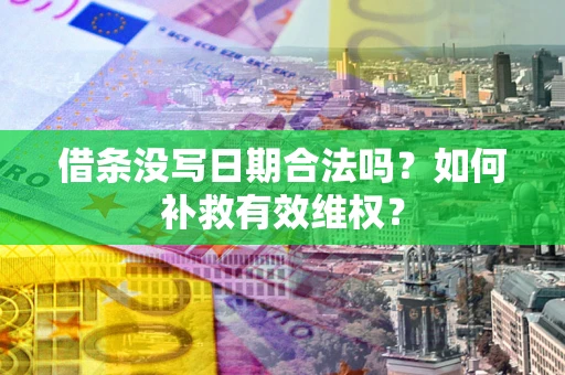 武汉借条没写日期合法吗？如何补救有效维权？