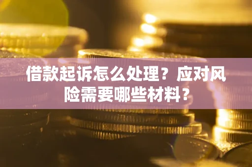 武汉借款起诉怎么处理？应对风险需要哪些材料？