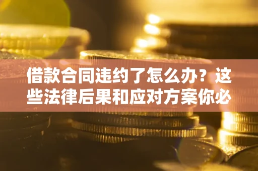 武汉借款合同违约了怎么办？这些法律后果和应对方案你必须知道