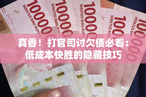 武汉真香！打官司讨欠债必看：低成本快胜的隐藏技巧