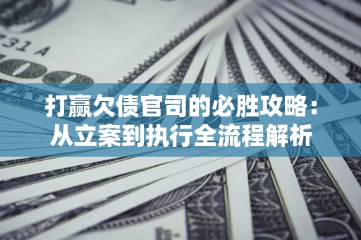 武汉打赢欠债官司的必胜攻略：从立案到执行全流程解析