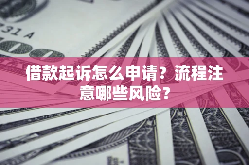 武汉借款起诉怎么申请？流程注意哪些风险？