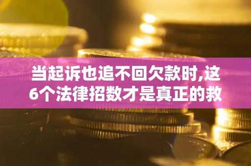 武汉当起诉也追不回欠款时,这6个法律招数才是真正的救命稻草